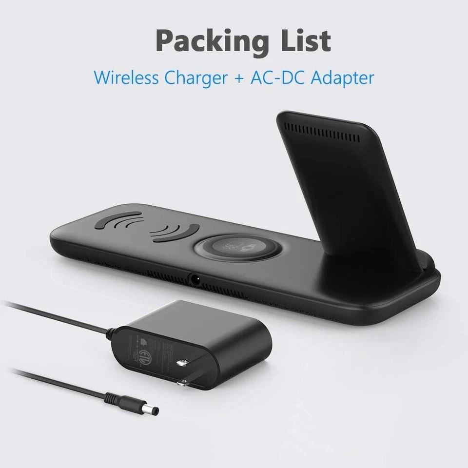 3-in-1 Wireless Charging Station for Android Apple Phones, Earbuds, Smartwatches - Image 4 of 4
