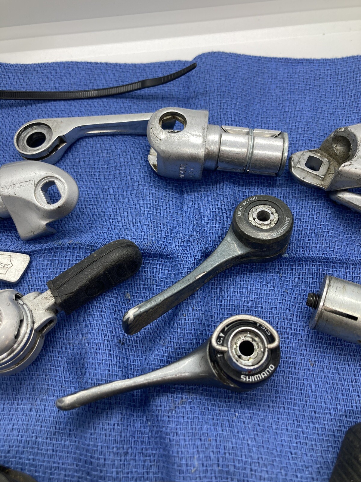 Lot Of Downtube And Bar End Shifters — Shimano, Campagnolo, Suntour