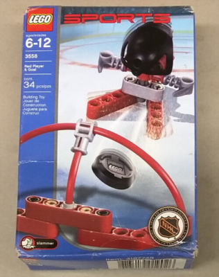 LEGO Sports NHL 3558 Red Player & Goal NEW! RARE! Hockey Slammer