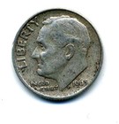 1963 P Roosevelt Dime US 10 Cent U.S America SILVER UNITED STATES 10c Coin #7413 — photo 1