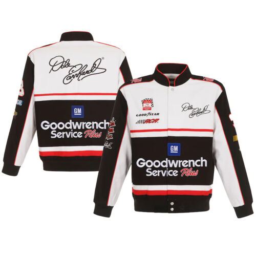  Nascar Dale Earnhardt Sr Goodwrench Cotton Jacket JH Design  Black White New - Picture 1 of 5