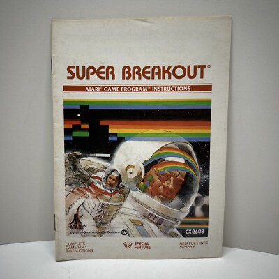 Super Breakout Atari 2600 Video Game - MANUAL ONLY