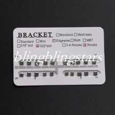 20 Pcs Dental Orthodontic Brackets Brace No/3/345 Hook 018/022 Edgewise/Roth/MBT