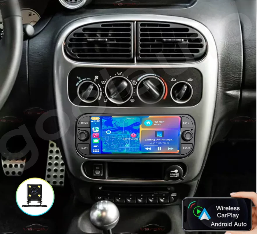 For 2000-2005 Dodge Neon  Carplay Android 13 Car Stereo Radio GPS NAVI FM - Изображение 3 из 4