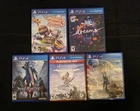 PS4 Game Lot Dreams, Little Big Planet 3, DMC 5, Horizon Zero Dawn, Outer Worlds