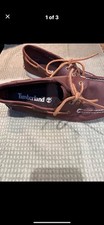 Timberland Woman Loafer Shoes 9M Classic Brown Suede Leather 2 Eyed Boat Deck