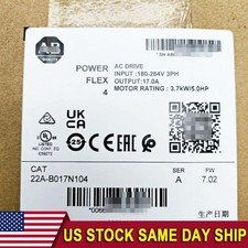 Allen Bradley 22A-B017N104 Sealed PowerFlex 4 3.7 kW 5 HP AC Drive US Free Tax