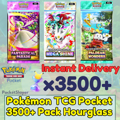 INSTANT DELIVERY Pokemon TCG Pocket Trading Card Game with 3500+ Hourglass  | eBay