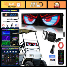 Programmable LED Devil Eyes Light Sign for Golf Cart Vehicle Windshield - App
