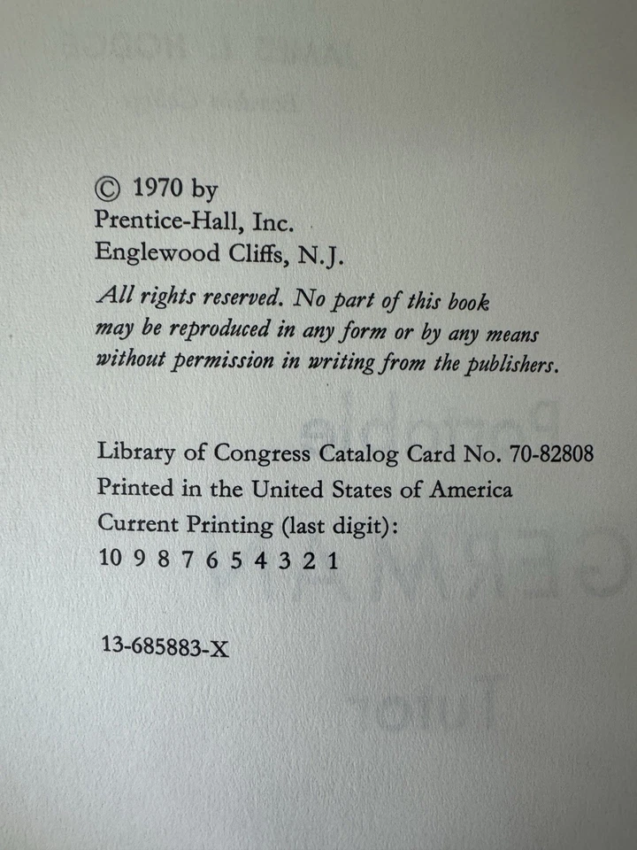 Portable German Tutor 1979 First/First Softcover Translating Aid James L Hodge - Image 3 of 3