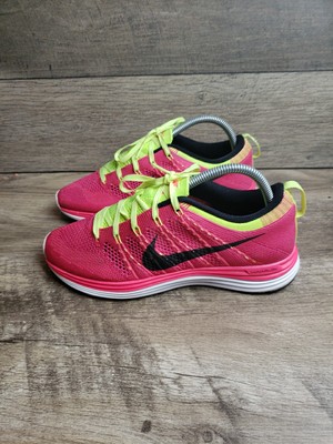 Nike Womens Flyknit One 554888-606 Pink Fabric Running Shoes Sneakers Size 8.5