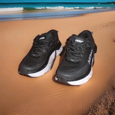 HOKA ONE ONE WOMANS W BONDI 7 WIDE ATHLETIC SNEAKERS USA SIZE 8D