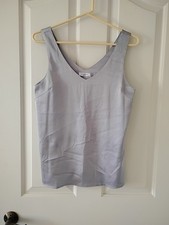 Light Grey EKOUAER Satin Tank Top Size Small like New