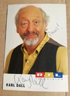 KARL DALL - AUTOGRAPH CARD with ORIGINAL AUTOGRAPH - Approx 15 x 10.5 cm (2)