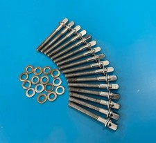 Ludwig 60s 70s Vintage Supra Snare Drum Tension Rod Set 16 Rods  Brass Washers