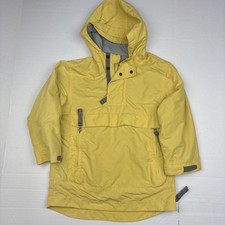 Gap Kids Youth XS 4 5 Jacket Spots Yellow Nylon Pullover Hooded Fabric Lined Zip
