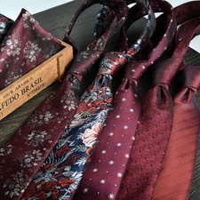 Tie Pocket Square Set of 2 Men's Formal Wear Paisley Jacquard Wedding Prom 8cm