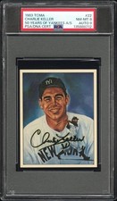 1983 TCMA CHARLIE KELLER 50 YEARS OF YANKEES A/S PSA 8 AUTO 9 !!!