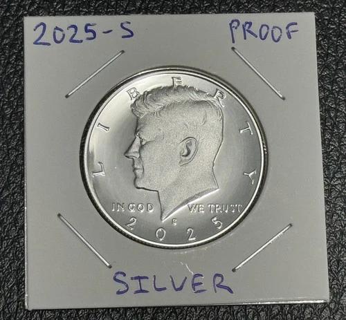 2025 S SILVER PROOF Kennedy Half Dollar 99.9% Silver Gem Proof