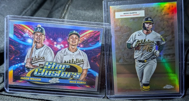 2025 Jacob Wilson Nick Kurtz Topps  2x Card Lot Rookie Card Athletics