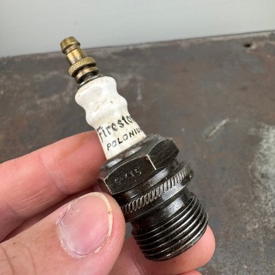 Vtg FIRESTONE Polonium S-60-C Spark Plug -Collectible Spark Plug / Automobilia