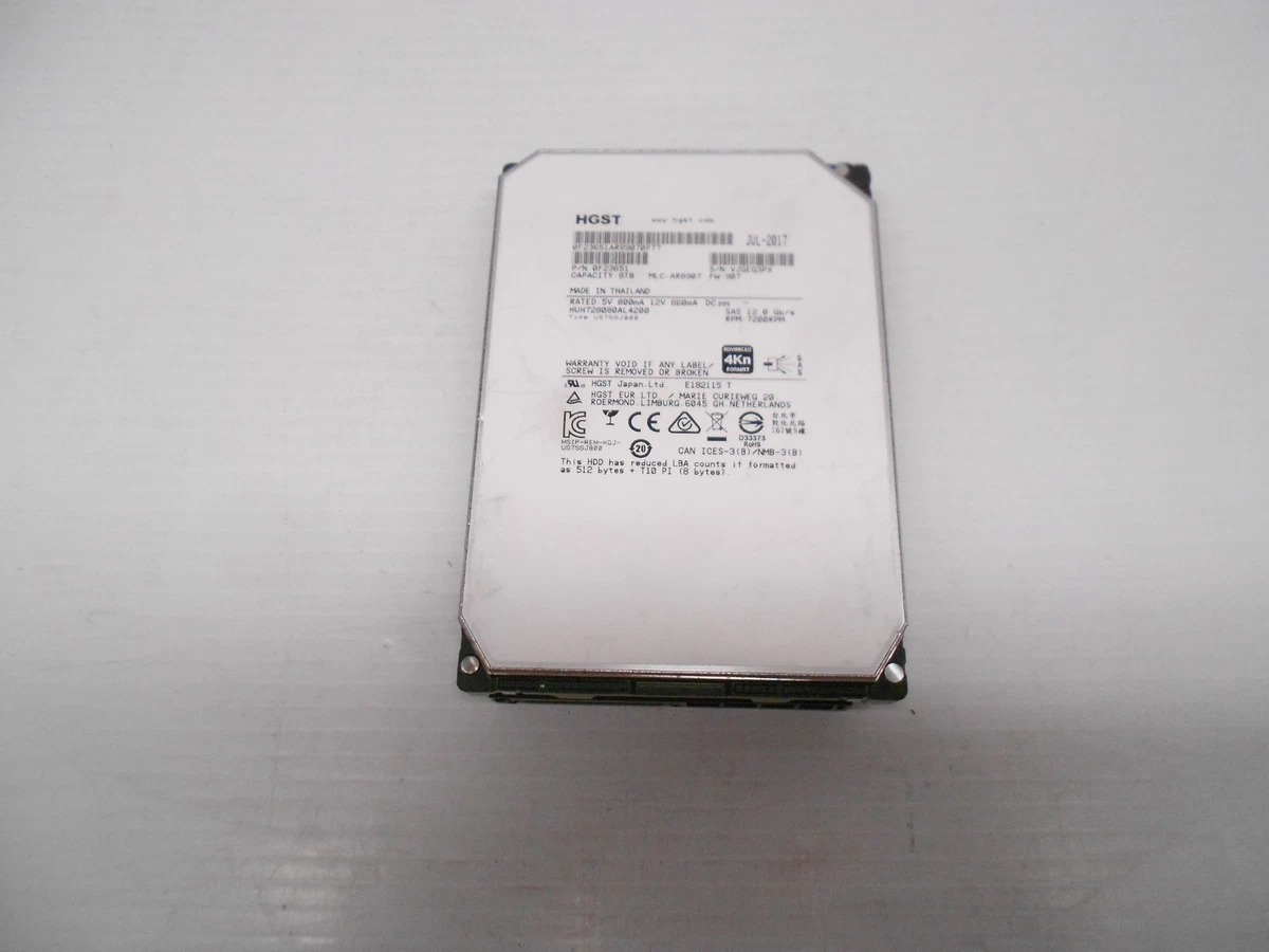 HGST SAS Internal Hard Disk Drives 8 TB Storage Capacity for sale