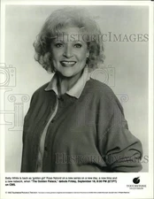 1992 Press Photo Actress Betty White Returns to Golden Girls, The Golden Palace