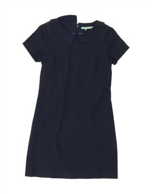 BODEN Damen Etuikleid UK 8 Small dunkelblau Baumwolle DJ40