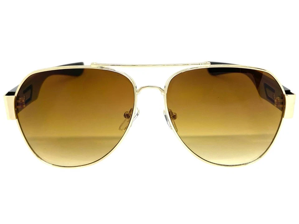 Gafas de sol clásicas vintage retro elegantes de moda calidad premium para hombre marco dorado Foto 4 de 4