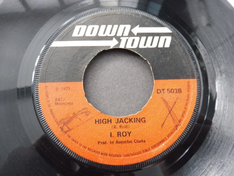 I Roy – Black Man Time c/w High Jacking 1973 UK 45 DOWN TOWN - Image 2 of 2