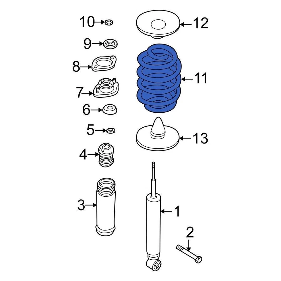 For BMW 330Ci 2001-2006 BMW 33536750760 Rear Coil Spring Foto 2 de 3