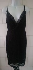 Boohoo Lace Cami Dress Dress Mock Wrap Neckline Black Size 8