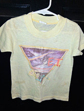 Kids Unisex Vintage E.T. The Extra-Terrestrial Yellow Graphic Short Sleeve Tee