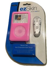 ezGear ezSkin iPod Classic Silicon Case Belt Clip, Screen Protector, Strap PINK