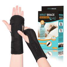 2 Pack Night Wrist Sleep Support Brace,Carpal Tunnel Wrist Brace Night Support,A