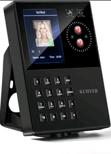 KUIIYER 3in1 Time Clocks For Employees Small Business (Face + Palm Print + Pin) 