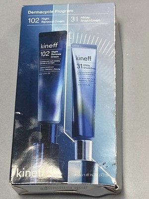 NIB Luxury Kineff Dermacycle Program 102 Night Renewal Cream & 31 Allday Shield!