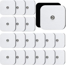 20 Pack Snap On Replacement Electrode Pads For Tens Unit Massager EMS STIM