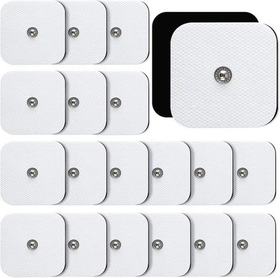 20 Pack Snap On Replacement Electrode Pads For Tens Unit  Massager EMS STIM
