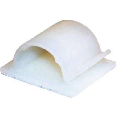 Selbstklebende Kunststoff-Kabelklammer, 6 mm Durchmesser, 100er-Pack