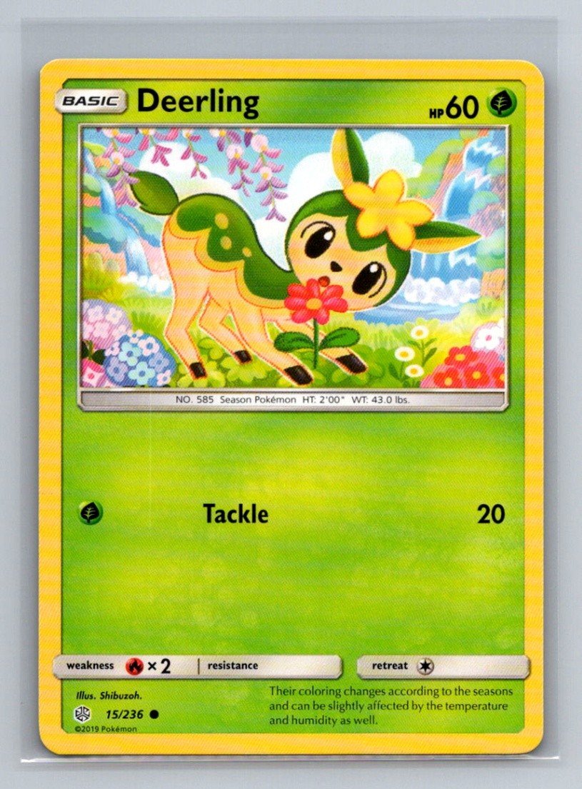 Deerling Normal Common SM - Cosmic Eclipse SM12 Grass 15/236 Pokemon Card TCG
