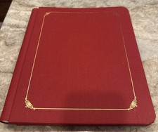 Creative Memories RED 8x10 Album w/gold foil, w/15 white pages  page protectors