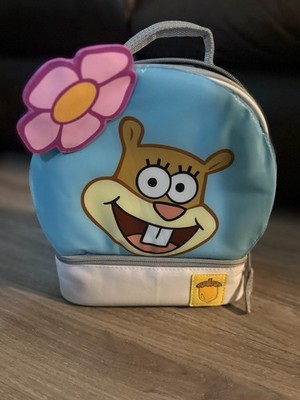 SpongeBob SquarePants Sandy Cheeks Insulated Lunch Container Blue White Zip Lid