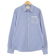 Scotch Soda Vintage Button-Up Shirt Blue Plaid Cotton Regular Fit L