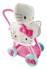 Hello Kitty SHOPPING CART / STROLLER TOY + 2008 Build A Bear Stuffed Plush CLEAN