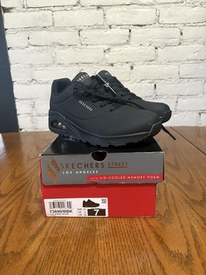 New Skechers Uno Stand On Air  Women s Sneakers Black Size 7