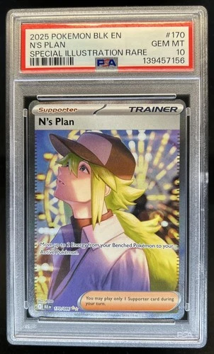 2025 Pokemon Black Bolt N's Plan Special Illustration Rare #170/086 PSA 10