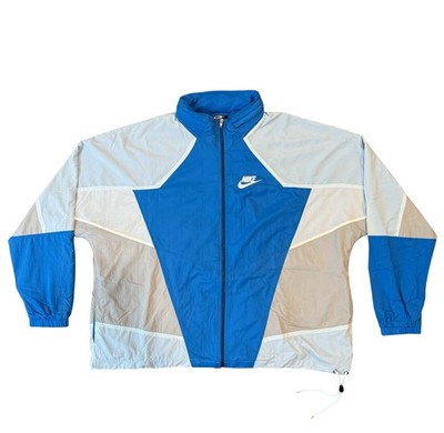 Nike Sportswear NSW Re-issue Mens XL Woven Windbreaker Hooded Jacket Retro Blue