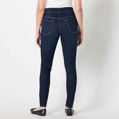 AEWM18490M25D WOMEN'S STRETCH DENIM MID-RISE PULL-ON SKINNY JEGGING SIZE 0 SHORT
