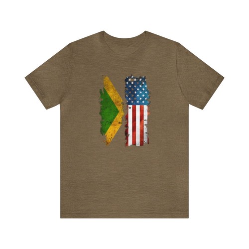 Jamaica and America flag T-Shirt, Couple T-shirt Gift for boyfriend